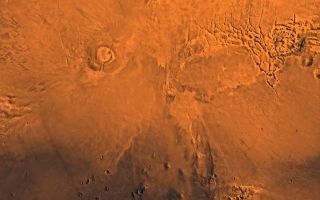 <h1>PIA00177:  MC-17 Phoenicis Region</h1><div class="PIA00177" lang="en" style="width:800px;text-align:left;margin:auto;background-color:#000;padding:10px;max-height:150px;overflow:auto;">Mars digital-image mosaic merged with color of the MC-17 quadrangle, Phoenicis Lacus region of Mars. Two of the four largest shield volcanoes on Mars are within the northwestern part, the south half of Pavonis Mons and Arsia Mons. The eastern part includes Syria and Sinai Plana. Most of the quadrangle forms the Tharsis plateau--the highest plateau on Mars; its elevation, 10 km, is twice that of the Tibetan Plateau, the highest plateau on Earth. Also in the northeastern part is Noctis Labyrinthus, a complex system of fault valleys at the west end of Valles Marineris. The south-central part is marked by the large fault system, Claritas Fossae. Latitude range -30 to 0 degrees, longitude range 90 to 135 degrees.<br /><br /><a href="http://photojournal.jpl.nasa.gov/catalog/PIA00177" onclick="window.open(this.href); return false;" title="Voir l'image 	 PIA00177:  MC-17 Phoenicis Region	  sur le site de la NASA">Voir l'image 	 PIA00177:  MC-17 Phoenicis Region	  sur le site de la NASA.</a></div>