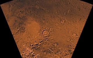 <h1>PIA00186:  MC-26 Argyre Region</h1><div class="PIA00186" lang="en" style="width:800px;text-align:left;margin:auto;background-color:#000;padding:10px;max-height:150px;overflow:auto;">Mars digital-image mosaic merged with color of the MC-26 quadrangle, Argyre region of Mars. The west-central part is marked by the large Argyre impact basin, defined by a rim of rugged mountain blocks that surrounds a nearly circular expanse of light-colored plains 800 km across. The large basin is surrounded by heavily cratered highlands. Latitude range -65 to -30 degrees, longitude range 0 to 60 degrees.<br /><br /><a href="http://photojournal.jpl.nasa.gov/catalog/PIA00186" onclick="window.open(this.href); return false;" title="Voir l'image 	 PIA00186:  MC-26 Argyre Region	  sur le site de la NASA">Voir l'image 	 PIA00186:  MC-26 Argyre Region	  sur le site de la NASA.</a></div>
