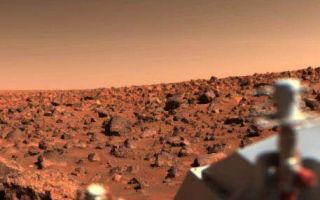 <h1>PIA00569:  Bright Summer Afternoon on the Mars Utopian Planitia</h1><div class="PIA00569" lang="en" style="width:457px;text-align:left;margin:auto;background-color:#000;padding:10px;max-height:150px;overflow:auto;">A UTOPIAN BRIGHT SUMMER AFTERNOON ON MARS--Looking south from Viking 2 on September 6, the orange-red surface of the nearly level plain upon which the spacecraft sits is seen strewn with rocks as large as three feet across. Many of these rocks are porous and sponge-like, similar to some of Earth's volcanic rocks. Other rocks are coarse-grained such as the large rock at lower left. Between the rocks, the surface is blanketed with fine-grained material that, in places, is piled into small drifts and banked against some of the larger blocks. The cylindrical mast with the orange cable is the low-gain antenna used to receive commands from Earth.<br /><br /><a href="http://photojournal.jpl.nasa.gov/catalog/PIA00569" onclick="window.open(this.href); return false;" title="Voir l'image 	 PIA00569:  Bright Summer Afternoon on the Mars Utopian Planitia	  sur le site de la NASA">Voir l'image 	 PIA00569:  Bright Summer Afternoon on the Mars Utopian Planitia	  sur le site de la NASA.</a></div>