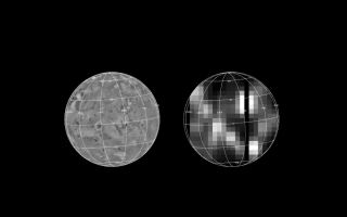 <h1>PIA00835:  NIMS Observation of Hotspots on Io</h1><div class="PIA00835" lang="en" style="width:800px;text-align:left;margin:auto;background-color:#000;padding:10px;max-height:150px;overflow:auto;">Io has been imaged by the Near Infrared Mapping Spectrometer (NIMS) on Galileo. The image on the right shows for the first time the distribution of volcanic hotspots on the surface of Io, as seen by NIMS. Three of these hotspots are new discoveries, only detectable with the NIMS instrument. This image was taken during the G1 encounter on June 29 1996. The image on the left shows the same view of Io as seen by the Voyager spacecraft in 1979. At least one dozen hotspots have been identified from this NIMS image. Most of the hotspot locations can be matched with volcanic features on the surface of Io, including the vent area of the active Prometheus plume.<p>The Jet Propulsion Laboratory, Pasadena, CA manages the mission for NASA's Office of Space Science, Washington, DC.<p>This image and other images and data received from Galileo are posted on the World Wide Web, on the Galileo mission home page at URL http://galileo.jpl.nasa.gov.<br /><br /><a href="http://photojournal.jpl.nasa.gov/catalog/PIA00835" onclick="window.open(this.href); return false;" title="Voir l'image 	 PIA00835:  NIMS Observation of Hotspots on Io	  sur le site de la NASA">Voir l'image 	 PIA00835:  NIMS Observation of Hotspots on Io	  sur le site de la NASA.</a></div>