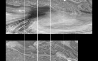 <h1>PIA01188:  Time Sequence of Jupiter's Equatorial Region (Time Sets 2 & 4)</h1><div class="PIA01188" lang="en" style="width:552px;text-align:left;margin:auto;background-color:#000;padding:10px;max-height:150px;overflow:auto;">Time sequence of Jupiter's equatorial region at 756 nanometers (nm). The mosaics cover an area of 34,000 kilometers by 22,000 kilometers and were taken ten hours (approximately one Jovian rotation) apart. The dark region near the center of the mosaic is an equatorial "hotspot" similar to the Galileo Probe entry site. The near-infrared continuum filter shows the features of Jupiter's main visible cloud deck.<p>Jupiter's atmospheric circulation is dominated by alternating jets of east/west (zonal) winds. The bands have different widths and wind speeds but have remained constant as long as telescopes and spacecraft have measured them. The top half of these mosaics lies within Jupiter's North Equatorial Belt, a westward (left) current. The bottom half shows part of the Equatorial Zone, a fast moving eastward current. The clouds near the hotspot are the fastest moving features in these mosaics, moving at about 100 meters per second, or 224 miles per hour.<p>North is at the top. The mosaics cover latitudes 1 to 19 degrees and are centered at longitude 336 degrees West. The grid lines, fixed in longitude, mark 350 degrees west (on the left edge) with decreasing longitude lines marking every 5 degrees moving east (to the right). The smallest resolved features are tens of kilometers in size. These images were taken on December 17, 1996, at a range of 1.5 million kilometers by the Solid State Imaging system aboard NASA's Galileo spacecraft.<p>The Jet Propulsion Laboratory, Pasadena, CA manages the mission for NASA's Office of Space Science, Washington, DC.<p>This image and other images and data received from Galileo are posted on the World Wide Web, on the Galileo mission home page at URL http://galileo.jpl.nasa.gov. Background information and educational context for the images can be found at <a href="http://www2.jpl.nasa.gov/galileo/sepo/" target="_blank">http://www.jpl.nasa.gov/galileo/sepo</a>..<br /><br /><a href="http://photojournal.jpl.nasa.gov/catalog/PIA01188" onclick="window.open(this.href); return false;" title="Voir l'image 	 PIA01188:  Time Sequence of Jupiter's Equatorial Region (Time Sets 2 & 4)	  sur le site de la NASA">Voir l'image 	 PIA01188:  Time Sequence of Jupiter's Equatorial Region (Time Sets 2 & 4)	  sur le site de la NASA.</a></div>