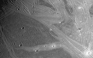 <h1>PIA01618:  Regional View of Ganymede</h1><div class="PIA01618" lang="en" style="width:706px;text-align:left;margin:auto;background-color:#000;padding:10px;max-height:150px;overflow:auto;"><p>View of the Marius Regio and Nippur Sulcus area of Jupiter's moon, Ganymede showing the dark and bright grooved terrain which is typical of this satellite. This regional scale view was imaged near the terminator (the line between day and night) and provides geologic context for small areas that were imaged at much higher resolution earlier in the tour of NASA's Galileo spacecraft through the Jovian system. The older, more heavily cratered dark terrain of Marius Regio is rutted with furrows, shallow troughs perhaps formed as a result of ancient giant impacts. Bright grooved terrain is younger and is formed through tectonism probably combined with icy volcanism. The lane of grooved terrain in the lower left, <a href="/catalog/PIA01088">Byblus Sulcus</a>, was imaged during the spacecraft's second orbit, as were Philus Sulcus and <a href="/catalog/PIA00497">Nippur Sulcus</a>, seen here in the upper left. Placing the small higher resolution targets of Galileo's second orbit into the context of more distant, lower resolution views of the areas surrounding and connecting them, and imaging them along Ganymede's terminator, allows for an integrated understanding of Ganymede' s geology.</p><p>North is to the top left of the picture and the sun illuminates the surface from the lower right. The image, centered at 43 degrees latitude and 194 degrees longitude, covers an area approximately 664 by 518 kilometers. The resolution is 940 meters per picture element. The image was taken on May 7, 1997 at 12 hours, 50 minutes, 11 seconds Universal Time at a range of 92,402 kilometers by the Solid State Imaging (SSI) system on NASA's Galileo spacecraft.</p><p>The Jet Propulsion Laboratory, Pasadena, CA manages the Galileo mission for NASA's Office of Space Science, Washington, DC.</p><p>This image and other images and data received from Galileo are posted on the World Wide Web, on the Galileo mission home page at URL <a href="http://solarsystem.nasa.gov/galileo/" target="_blank">http://solarsystem.nasa.gov/galileo/</a>. Background information and educational context for the images can be found at <a href="http://www2.jpl.nasa.gov/galileo/sepo/" target="_blank">http://www.jpl.nasa.gov/galileo/sepo</a>.<br /><br /><a href="http://photojournal.jpl.nasa.gov/catalog/PIA01618" onclick="window.open(this.href); return false;" title="Voir l'image 	 PIA01618:  Regional View of Ganymede	  sur le site de la NASA">Voir l'image 	 PIA01618:  Regional View of Ganymede	  sur le site de la NASA.</a></div>