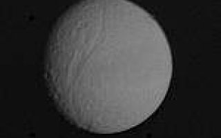 <h1>PIA01974:  Cratered surface of Tethys</h1><div class="PIA01974" lang="en" style="width:150px;text-align:left;margin:auto;background-color:#000;padding:10px;max-height:150px;overflow:auto;">The heavily cratered surface of Tethys was photographed at l:35 a.m. PST on November 12 from a distance of l.2 million kilometers (750,000 miles) by Voyager l. This face of Tethys looks toward Saturn and shows a large valley about 750 kilometers long and 60 kilometers wide (500 by 40 miles). The craters are probably the result of impacts and the valley appears to be a large fracture of unknown origin. The diameter of Tethys is about 1000 kilometers (600 miles) or slightly less than l/3 the size of our Moon. The smallest feature visible on this picture is about 24 kilometers across. The Voyager Project is managed by the Jet Propulsion Laboratory for NASA.<br /><br /><a href="http://photojournal.jpl.nasa.gov/catalog/PIA01974" onclick="window.open(this.href); return false;" title="Voir l'image 	 PIA01974:  Cratered surface of Tethys	  sur le site de la NASA">Voir l'image 	 PIA01974:  Cratered surface of Tethys	  sur le site de la NASA.</a></div>