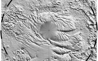 <h1>PIA02052:  South Polar Topography (MOLA)</h1><div class="PIA02052" lang="en" style="width:800px;text-align:left;margin:auto;background-color:#000;padding:10px;max-height:150px;overflow:auto;"><p>Relief model of the topography of the South Polar Region showing the form of the ice cap and its surroundings. The circular area at the pole has not yet been mapped.</p><br /><br /><a href="http://photojournal.jpl.nasa.gov/catalog/PIA02052" onclick="window.open(this.href); return false;" title="Voir l'image 	 PIA02052:  South Polar Topography (MOLA)	  sur le site de la NASA">Voir l'image 	 PIA02052:  South Polar Topography (MOLA)	  sur le site de la NASA.</a></div>