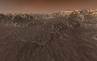 <h1>PIA02894:  Landslide Run-Out</h1><div class="PIA02894" lang="en" style="width:800px;text-align:left;margin:auto;background-color:#000;padding:10px;max-height:150px;overflow:auto;"><p>Ages ago, a giant earthquake shook the walls of Valles Marineris, the "Grand Canyon of Mars," and triggered a catastrophic landslide that crashed down 15,000 feet. Diving into the canyon on a simulated aerial flight, viewers fly over this billion-ton rockslide that extends for nearly a hundred miles. </p><p>This scene comes from "<a href="/archive/PIA02891-95.mov">Flight Through Mariner Valley</a>," an exciting video produced for NASA by the Jet Propulsion Laboratory. The video takes viewers on a simulated flight into Valles Marineris, where they explore its scenic wonders as their imaginary scout ship dives low over landslides and races through winding canyons.</p><p>The video features high-resolution images from Arizona State University's Thermal Emission Imaging System multi-band camera on NASA's Mars Odyssey. The images, which show details as small as 300 meters (1,000 feet) across, were taken at infrared wavelengths during the Martian daytime. Scientists joined hundreds of individual frames from the camera into a giant mosaic, then colored the mosaic to approximate how Mars would appear to the human eye. </p><p>To give the mosaic depth and height, moviemakers fitted it to a computerized topographic model for Valles Marineris. This was developed using hundreds of thousands of altitude measurements by the Mars Orbiter Laser Altimeter, an instrument on NASA's Mars Global Surveyor spacecraft.</p><br /><br /><a href="http://photojournal.jpl.nasa.gov/catalog/PIA02894" onclick="window.open(this.href); return false;" title="Voir l'image 	 PIA02894:  Landslide Run-Out	  sur le site de la NASA">Voir l'image 	 PIA02894:  Landslide Run-Out	  sur le site de la NASA.</a></div>