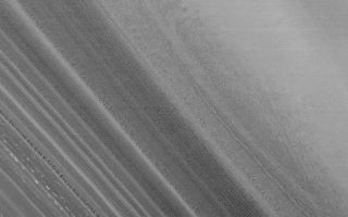 <h1>PIA02899:  Complex exposures of North Polar layered material</h1><div class="PIA02899" lang="en" style="width:800px;text-align:left;margin:auto;background-color:#000;padding:10px;max-height:150px;overflow:auto;">A. <a href="/catalog/PIA02897">PIA02897</a><br><br><br><br>86.5°N, 324.0°W --- 16 December 2000 --- illuminated from lower left 10 km (6.2 mi) wide by 3 km (1.9 mi) highB. <a href="/catalog/PIA02898">PIA02898</a><br><br><br><br>85.7°N, 307.9°W --- 2 December 2000 --- illuminated from upper left 2 km (1.2 mi) wide by 0.9 km (0.6 mi) highC. PIA02899<br><br><br><br>87.0°N, 263.8°W --- 12 December 2000 --- illuminated from upper left 10 km (6.2 mi) wide by 3 km (1.9 mi) high<p>On Mars, Northern Hemisphere Summer (and Southern Hemisphere Winter) began on December 16, 2000. In this December holiday season, many children across the U.S. and elsewhere are perhaps anticipating an annual visit from a generous and jolly red-suited soul from the Earth's North Pole. As the December holidays were approaching, the Mars Global Surveyor (MGS) Mars Orbiter Camera (MOC) was busy acquiring new views of the region around the martian north pole. The three best views obtained this month are shown here. The top (A) and bottom (C) views show many layers exposed and eroded into the form of ridges and troughs on shallow slopes within the martian north polar cap. The middle (B) view is a picture of the rugged, eroded polar ice cap surface itself. The layers are believed to have formed over tens to hundreds of thousands of years by deposition of dust and ice each cold martian winter. These surfaces today all appear to have been eroded. The brightest material in each image is frost--temperatures at this time of year indicate that the frost is composed of frozen water. In winter, temperatures can be cold enough to freeze carbon dioxide, as well.<br /><br /><a href="http://photojournal.jpl.nasa.gov/catalog/PIA02899" onclick="window.open(this.href); return false;" title="Voir l'image 	 PIA02899:  Complex exposures of North Polar layered material	  sur le site de la NASA">Voir l'image 	 PIA02899:  Complex exposures of North Polar layered material	  sur le site de la NASA.</a></div>