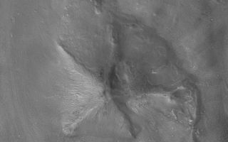 <h1>PIA04745:  The Cydonia "D&M Pyramid" Landform</h1><div class="PIA04745" lang="en" style="width:800px;text-align:left;margin:auto;background-color:#000;padding:10px;max-height:150px;overflow:auto;">MGS MOC Release No. MOC2-484, 15 September 2003<p /><a href="/figures/PIA04745_fig1.gif"></a><br /><p />Images of the Cydonia region of Mars continue to be popular among visitors to the Mars Global Surveyor (MGS) Mars Orbiter Camera (MOC)<a href="http://www.msss.com/">web site.</a> The two pictures (one annotated, the other not) are mosaics of two images from MGS MOC and one from the Mars Odyssey Thermal Emission Imaging System visible camera (THEMIS VIS). The mosaics highlight a Cydonia landform popularly known as the "D&M Pyramid." It is located near 40.7°N, 9.6°W.<p />Although it is not really shaped like a pyramid, the Cydonia landform is one of thousands of massifs, buttes, mesas, knobs, and blocks that mark the transition from the far northwestern Arabia Terra cratered highlands down to the northeastern Acidalia Planitia lowlands. Each block, whether shaped like a face, a pyramid, or simply a mesa, massif, or knob, is a remnant of the bedrock of northeastern Arabia that was left behind as erosion slowly degraded the terrain along this zone between the highlands and the lowlands. A few outcroppings of layers in this ancient bedrock can be seen in the mosaic of the pyramid-like landform shown here; much of the landform is covered with eroded mantling material that was deposited long after this highlands remnant became an isolated feature in Cydonia.<p />The mosaic was created from two MOC images obtained in June (R06-00469) and July (R07-00422) of 2003 and one THEMIS VIS image acquired in 2002 (V01024003). The mosaic is 8 km by 8 km (5 mi by 5 mi) across and each of the three images is illuminated from the lower left. North is up. The picture on the right shows the location of the two MOC images as black outlines; the THEMIS image not only covers the gap between the two MOC images, it also fills out the lower left and upper right corners.<p />In recent weeks, the MOC team has received numerous requests through the <a href="http://www.msss.com/plan/intro">Mars Orbiter Camera Target Request Site</a> to obtain pictures of the "D&M Pyramid." The images shown here were acquired before the public target suggestion effort began in August 2003, but they have not yet been archived with the NASA Planetary Data System. In the future, the MOC team hopes--depending upon whether the spacecraft flies over this area again before the end of the mission--to fill the remaining gap and obtain some 1.5 m/pixel images of the landform, based on the many public suggestions that have been received.<p />Other, previous MOC data and captioned releases regarding Cydonia landforms can be seen by visiting <a href="http://www.msss.com/mars_images/moc/themes/CYDONIA.html">http://www.msss.com/mars_images/moc/themes/CYDONIA.html</a> and the <a href="http://www.msss.com/moc_gallery/">MOC Gallery.</a><br /><br /><a href="http://photojournal.jpl.nasa.gov/catalog/PIA04745" onclick="window.open(this.href); return false;" title="Voir l'image 	 PIA04745:  The Cydonia "D&M Pyramid" Landform	  sur le site de la NASA">Voir l'image 	 PIA04745:  The Cydonia "D&M Pyramid" Landform	  sur le site de la NASA.</a></div>