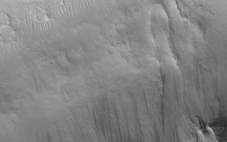 <h1>PIA05340:  Small Landslide in Kasei</h1><div class="PIA05340" lang="en" style="width:800px;text-align:left;margin:auto;background-color:#000;padding:10px;max-height:150px;overflow:auto;">21 February 2004 <br /> The finger-shaped lobe just right of center in this Mars Global Surveyor (MGS) Mars Orbiter Camera (MOC) image is the deposit of a small landslide that came down a dark, layered slope. Landslides are common on Mars in areas of steep topography; this one is located in the Kasei Valles region near 23.9°N, 67.1°W. Sunlight illuminates the scene from the lower left; the picture covers an area 3 km (1.9 mi) wide.<br /><br /><a href="http://photojournal.jpl.nasa.gov/catalog/PIA05340" onclick="window.open(this.href); return false;" title="Voir l'image 	 PIA05340:  Small Landslide in Kasei	  sur le site de la NASA">Voir l'image 	 PIA05340:  Small Landslide in Kasei	  sur le site de la NASA.</a></div>