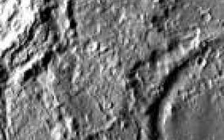 <h1>PIA05616:  Ejecta Craters</h1><div class="PIA05616" lang="en" style="width:141px;text-align:left;margin:auto;background-color:#000;padding:10px;max-height:150px;overflow:auto;"><a href="/figures/PIA05616_fig1.jpg"> </a><br /><p />Released 22 March 2004</br>The Odyssey spacecraft has completed a full Mars year of observations of the red planet. For the next several weeks the Image of the Day will look back over this first mars year. It will focus on four themes: 1) the poles - with the seasonal changes seen in the retreat and expansion of the caps; 2) craters - with a variety of morphologies relating to impact materials and later alteration, both infilling and exhumation; 3) channels - the clues to liquid surface flow; and 4) volcanic flow features. While some images have helped answer questions about the history of Mars, many have raised new questions that are still being investigated as Odyssey continues collecting data as it orbits Mars.<p />Infrared images taken during the daytime exhibit both the morphological and thermophysical properties of the surface of Mars. Morphologic details are visible due to the effect of sun-facing slopes receiving more energy than antisun-facing slopes. This creates a warm (bright) slope and cool (dark) slope appearance that mimics the light and shadows of a visible wavelength image. Thermophysical properties are seen in that dust heats up more quickly than rocks. Thus dusty areas are bright and rocky areas are dark.<p />This daytime IR image was collected on February 11, 2003 during the southern winter season. This image shows the tiny lines of craters created by the ejecta from the large crater to the left.<p />Image information: IR instrument. Latitude -4, Longitude 183.3 East (176.7 West). 100 meter/pixel resolution.<p />Note: this THEMIS visual image has not been radiometrically nor geometrically calibrated for this preliminary release. An empirical correction has been performed to remove instrumental effects. A linear shift has been applied in the cross-track and down-track direction to approximate spacecraft and planetary motion. Fully calibrated and geometrically projected images will be released through the Planetary Data System in accordance with Project policies at a later time. <p />NASA's Jet Propulsion Laboratory manages the 2001 Mars Odyssey mission for NASA's Office of Space Science, Washington, D.C. The Thermal Emission Imaging System (THEMIS) was developed by Arizona State University, Tempe, in collaboration with Raytheon Santa Barbara Remote Sensing. The THEMIS investigation is led by Dr. Philip Christensen at Arizona State University. Lockheed Martin Astronautics, Denver, is the prime contractor for the Odyssey project, and developed and built the orbiter. Mission operations are conducted jointly from Lockheed Martin and from JPL, a division of the California Institute of Technology in Pasadena.<br /><br /><a href="http://photojournal.jpl.nasa.gov/catalog/PIA05616" onclick="window.open(this.href); return false;" title="Voir l'image 	 PIA05616:  Ejecta Craters	  sur le site de la NASA">Voir l'image 	 PIA05616:  Ejecta Craters	  sur le site de la NASA.</a></div>