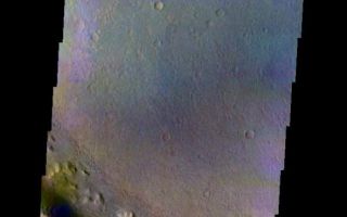 <h1>PIA05880:  Crater Floor in Color</h1><div class="PIA05880" lang="en" style="width:590px;text-align:left;margin:auto;background-color:#000;padding:10px;max-height:150px;overflow:auto;"><a href="/figures/PIA05880_fig1.jpg"> </a><br /><p>Released 5 May 2004</br>This daytime visible color image was collected on November 18, 2003 during the Southern Summer season in Terra Cimmeria.</p><p>This daytime visible color image was collected on September 4, 2002 during the Northern Spring season in Vastitas Borealis. The THEMIS VIS camera is capable of capturing color images of the martian surface using its five different color filters. In this mode of operation, the spatial resolution and coverage of the image must be reduced to accommodate the additional data volume produced from the use of multiple filters. To make a color image, three of the five filter images (each in grayscale) are selected. Each is contrast enhanced and then converted to a red, green, or blue intensity image. These three images are then combined to produce a full color, single image. Because the THEMIS color filters don't span the full range of colors seen by the human eye, a color THEMIS image does not represent true color. Also, because each single-filter image is contrast enhanced before inclusion in the three-color image, the apparent color variation of the scene is exaggerated. Nevertheless, the color variation that does appear is representative of some change in color, however subtle, in the actual scene. Note that the long edges of THEMIS color images typically contain color artifacts that do not represent surface variation.</p><p>Image information: VIS instrument. Latitude -23.7, Longitude 135.6 East (224.4 West). 19 meter/pixel resolution.</p><p>Note: this THEMIS visual image has not been radiometrically nor geometrically calibrated for this preliminary release. An empirical correction has been performed to remove instrumental effects. A linear shift has been applied in the cross-track and down-track direction to approximate spacecraft and planetary motion. Fully calibrated and geometrically projected images will be released through the Planetary Data System in accordance with Project policies at a later time.</p><p>NASA's Jet Propulsion Laboratory manages the 2001 Mars Odyssey mission for NASA's Office of Space Science, Washington, D.C. The Thermal Emission Imaging System (THEMIS) was developed by Arizona State University, Tempe, in collaboration with Raytheon Santa Barbara Remote Sensing. The THEMIS investigation is led by Dr. Philip Christensen at Arizona State University. Lockheed Martin Astronautics, Denver, is the prime contractor for the Odyssey project, and developed and built the orbiter. Mission operations are conducted jointly from Lockheed Martin and from JPL, a division of the California Institute of Technology in Pasadena.</p><br /><br /><a href="http://photojournal.jpl.nasa.gov/catalog/PIA05880" onclick="window.open(this.href); return false;" title="Voir l'image 	 PIA05880:  Crater Floor in Color	  sur le site de la NASA">Voir l'image 	 PIA05880:  Crater Floor in Color	  sur le site de la NASA.</a></div>