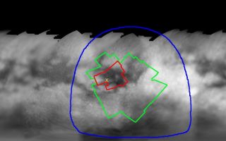 <h1>PIA06116:  Zooming In On Titan</h1><div class="PIA06116" lang="en" style="width:800px;text-align:left;margin:auto;background-color:#000;padding:10px;max-height:150px;overflow:auto;"><p><a href="/figures/PIA06116_fig1.jpg"></a><br>Figure 1</p><p>This map of Titan's surface, generated from images taken during Cassini's approach to Saturn, illustrates the imaging coverage planned during Cassini's first very close Titan flyby on Oct. 26, 2004.</p><p>Colored lines enclose regions that will be covered at different imaging scales as Cassini approaches Titan. Based on previous observations, it is anticipated that the size of the smallest visible surface features will be approximately five times larger than the image scale. Thus, the smallest visible features within the region bounded by the red curve should be about 1 to 1.2 kilometers (0.6 to 0.9 mile) across. The yellow X marks the predicted landing site for the Huygens probe, the target of the camera's highest-resolution mosaic. Images of this site taken near closest approach may have higher resolution than indicated here. Features a few hundred meters or yards across may be discernible, depending on the effect that relative motion between the spacecraft and Titan has on the quality of the images.</p><p>The images used to create the map were acquired between April and June 2004 using a narrow, 938-nanometer filter that sees through Titan's atmospheric haze to the surface. These images have been processed to enhance surface details. Scales range from 88 to 35 kilometers (55 to 22 miles) per pixel. It's currently winter in Titan's northern hemisphere, so high northern latitudes are not illuminated, resulting in the map's upper limit at roughly 45 degrees north latitude.</p><p>The Cassini-Huygens mission is a cooperative project of NASA, the European Space Agency and the Italian Space Agency. The Jet Propulsion Laboratory, a division of the California Institute of Technology in Pasadena, manages the Cassini-Huygens mission for NASA's Office of Space Science, Washington, D.C. The Cassini orbiter and its two onboard cameras, were designed, developed and assembled at JPL. The imaging team is based at the Space Science Institute, Boulder, Colo.</p><p>For more information, about the Cassini-Huygens mission visit, <a href="http://saturn.jpl.nasa.gov/">http://saturn.jpl.nasa.gov</a> and the Cassini imaging team home page, <a href="http://ciclops.org/">http://ciclops.org</a>.</p><br /><br /><a href="http://photojournal.jpl.nasa.gov/catalog/PIA06116" onclick="window.open(this.href); return false;" title="Voir l'image 	 PIA06116:  Zooming In On Titan	  sur le site de la NASA">Voir l'image 	 PIA06116:  Zooming In On Titan	  sur le site de la NASA.</a></div>