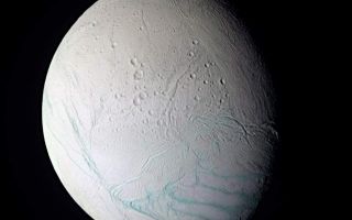 <h1>PIA06249:  Enceladus In False Color</h1><div class="PIA06249" lang="en" style="width:800px;text-align:left;margin:auto;background-color:#000;padding:10px;max-height:150px;overflow:auto;"><p>As Cassini approached the intriguing ice world of Enceladus for its extremely close flyby on July 14, 2005, the spacecraft obtained images in several wavelengths that were used to create this false-color composite view.</p><p>The surface of Saturn's moon Enceladus shows a range of crater ages, including regions that have very few discernable craters at Cassini's resolution. This observation indicates that there have been multiple episodes of activity on Enceladus spread over some fraction of its history. The resurfacing mechanism appears to be dominated by tectonic fracturing. As of yet, there is no clear evidence for release of liquid to the surface in either icy volcanic flows or geysers.</p><p>The south polar region (seen here at the lower right) has a distinctive tectonic structure that sets it apart from the rest of the satellite. Its outer boundary is marked by a series of pronounced tectonic "gashes" that form a hoop-like boundary, near 60 degrees south latitude. In this image, this fault zone forms the transition region from the presumably older, cratered terrain in the north to the younger, nearly crater-free region in the south.</p><p>This false-color view is a composite of individual frames obtained using filters sensitive to ultraviolet (centered at 338 nanometers), green (centered at 568 nanometers) and infrared light (centered at 752 nanometers). The view has been enhanced to accentuate subtle color differences and fine-scale surface features.</p><p>The Sun illuminates Enceladus from the lower left, leaving part of the moon in shadow. This view shows the anti-Saturn hemisphere, centered at 42 degrees south latitude, 167 west longitude.</p><p>The images comprising this view were taken with the Cassini spacecraft narrow-angle camera at a distance of about 112,100 kilometers (69,700 miles) from Enceladus, and at a Sun-Enceladus-spacecraft, or phase, angle of 46 degrees. The image scale is about 670 meters (2,200 feet) per pixel.</p><p>The Cassini-Huygens mission is a cooperative project of NASA, the European Space Agency and the Italian Space Agency. The Jet Propulsion Laboratory, a division of the California Institute of Technology in Pasadena, manages the mission for NASA's Science Mission Directorate, Washington, D.C. The Cassini orbiter and its two onboard cameras were designed, developed and assembled at JPL. The imaging team is based at the Space Science Institute, Boulder, Colo.</p><p>For more information about the Cassini-Huygens mission visit <a href="http://saturn.jpl.nasa.gov">http://saturn.jpl.nasa.gov</a>. For additional images visit the Cassini imaging team homepage <a href="http://ciclops.org">http://ciclops.org</a>.</p><br /><br /><a href="http://photojournal.jpl.nasa.gov/catalog/PIA06249" onclick="window.open(this.href); return false;" title="Voir l'image 	 PIA06249:  Enceladus In False Color	  sur le site de la NASA">Voir l'image 	 PIA06249:  Enceladus In False Color	  sur le site de la NASA.</a></div>