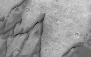 <h1>PIA06905:  Dunes of Herschel</h1><div class="PIA06905" lang="en" style="width:800px;text-align:left;margin:auto;background-color:#000;padding:10px;max-height:150px;overflow:auto;"><p>5 October 2004<br />This Mars Global Surveyor (MGS) Mars Orbiter Camera (MOC) image shows windblown sand dunes in Herschel Basin, a large impact crater in the Terra Cimmeria region of Mars. The dunes of Herschel have grooved surfaces, indicating that their sands are somewhat cemented. Wind has blasted and eroded the cemented sand to form the grooves. This image was acquired in August 2004 and is located near 15.6°S, 228.4°W. The image covers an area about 3 km (1.9 mi) across. Sunlight illuminates the scene from the upper left.</p><br /><br /><a href="http://photojournal.jpl.nasa.gov/catalog/PIA06905" onclick="window.open(this.href); return false;" title="Voir l'image 	 PIA06905:  Dunes of Herschel	  sur le site de la NASA">Voir l'image 	 PIA06905:  Dunes of Herschel	  sur le site de la NASA.</a></div>