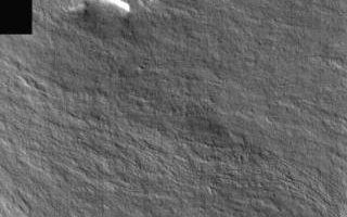<h1>PIA07185:  Olympus Mons in Day</h1><div class="PIA07185" lang="en" style="width:320px;text-align:left;margin:auto;background-color:#000;padding:10px;max-height:150px;overflow:auto;"><p><a href="/figures/PIA07185_fig1.jpg"> </a><br /><p>This is a daytime IR image of the same location as yesterday's nighttime IR image (<a href="/catalog/PIA07182">PIA07182</a>). Lava flows are much easier to identify in this image. The warming of the surface by the sun has increased the signal emitted to the camera.<p>Image information: IR instrument. Latitude 14, Longitude 229.8 East (130.2 West). 100 meter/pixel resolution.</p><p>Note: this THEMIS visual image has not been radiometrically nor geometrically calibrated for this preliminary release. An empirical correction has been performed to remove instrumental effects. A linear shift has been applied in the cross-track and down-track direction to approximate spacecraft and planetary motion. Fully calibrated and geometrically projected images will be released through the Planetary Data System in accordance with Project policies at a later time.</p><p>NASA's Jet Propulsion Laboratory manages the 2001 Mars Odyssey mission for NASA's Office of Space Science, Washington, D.C. The Thermal Emission Imaging System (THEMIS) was developed by Arizona State University, Tempe, in collaboration with Raytheon Santa Barbara Remote Sensing. The THEMIS investigation is led by Dr. Philip Christensen at Arizona State University. Lockheed Martin Astronautics, Denver, is the prime contractor for the Odyssey project, and developed and built the orbiter. Mission operations are conducted jointly from Lockheed Martin and from JPL, a division of the California Institute of Technology in Pasadena.</p><br /><br /><a href="http://photojournal.jpl.nasa.gov/catalog/PIA07185" onclick="window.open(this.href); return false;" title="Voir l'image 	 PIA07185:  Olympus Mons in Day	  sur le site de la NASA">Voir l'image 	 PIA07185:  Olympus Mons in Day	  sur le site de la NASA.</a></div>