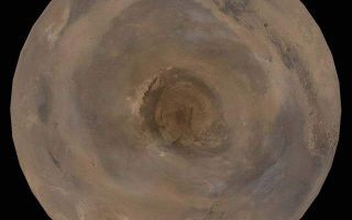 <h1>PIA07505:  Mars at Ls 176°: North Polar Region</h1><div class="PIA07505" lang="en" style="width:640px;text-align:left;margin:auto;background-color:#000;padding:10px;max-height:150px;overflow:auto;"><p>29 March 2005 <br />This picture is a composite of Mars Global Surveyor (MGS) Mars Orbiter Camera (MOC) daily global images acquired at Ls 176° during a previous Mars year. This month, Mars looks similar, as Ls 176° occurred in mid-March 2005. The picture shows the north polar region of Mars. Over the course of the month, additional faces of Mars as it appears at this time of year are being posted for MOC Picture of the Day. Ls, solar longitude, is a measure of the time of year on Mars. Mars travels 360° around the Sun in 1 Mars year. The year begins at Ls 0°, the start of northern spring and southern autumn.</p><p>Season: Northern Summer/Southern Winter</p><br /><br /><a href="http://photojournal.jpl.nasa.gov/catalog/PIA07505" onclick="window.open(this.href); return false;" title="Voir l'image 	 PIA07505:  Mars at Ls 176°: North Polar Region	  sur le site de la NASA">Voir l'image 	 PIA07505:  Mars at Ls 176°: North Polar Region	  sur le site de la NASA.</a></div>