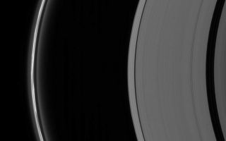 <h1>PIA08259:  Disturbances by Prometheus</h1><div class="PIA08259" lang="en" style="width:800px;text-align:left;margin:auto;background-color:#000;padding:10px;max-height:150px;overflow:auto;"><p>The clumpy disturbed appearance of the brilliant F ring constantly changes. The irregular structure of the ring is due, in large part, to the gravitational perturbations on the ring material by one of Saturn's moons, Prometheus (102 kilometers, or 63 miles across).</p><p>Interior to the F ring, the A ring bears a striking resemblance to a classic grooved, vinyl record. Visible here are the Keeler gap (42 kilometers, or 26 miles wide) and the Encke gap (325 kilometers, or 200 miles wide).</p><p>The image was taken using a spectral filter sensitive to wavelengths of infrared light centered at 862 nanometers. The view was acquired with the Cassini spacecraft narrow-angle camera on July 26, 2006 at a distance of approximately 1.5 million kilometers (900,000 miles) from Saturn and at a Sun-Saturn-spacecraft, or phase, angle of 141 degrees. Image scale is 8 kilometers (5 miles) per pixel.</p><p>The Cassini-Huygens mission is a cooperative project of NASA, the European Space Agency and the Italian Space Agency. The Jet Propulsion Laboratory, a division of the California Institute of Technology in Pasadena, manages the mission for NASA's Science Mission Directorate, Washington, D.C. The Cassini orbiter and its two onboard cameras were designed, developed and assembled at JPL. The imaging operations center is based at the Space Science Institute in Boulder, Colo.</p><p>For more information about the Cassini-Huygens mission visit <a href="http://saturn.jpl.nasa.gov">http://saturn.jpl.nasa.gov/home/index.cfm</a>. The Cassini imaging team homepage is at <a href="http://ciclops.org">http://ciclops.org</a>.</p><br /><br /><a href="http://photojournal.jpl.nasa.gov/catalog/PIA08259" onclick="window.open(this.href); return false;" title="Voir l'image 	 PIA08259:  Disturbances by Prometheus	  sur le site de la NASA">Voir l'image 	 PIA08259:  Disturbances by Prometheus	  sur le site de la NASA.</a></div>