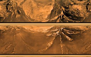 <h1>PIA08427:  Mercator Projection of Huygens's View at Different Altitudes</h1><div class="PIA08427" lang="en" style="width:800px;text-align:left;margin:auto;background-color:#000;padding:10px;max-height:150px;overflow:auto;"><p><a href="/figures/PIA08427_fig1.jpg"></a><br />Annotated View of Mercator Projection of<br />Huygens's View at Different Altitudes</p><p>This poster shows a flattened (Mercator) projection of the view from the descent imager/spectral radiometer on the European Space Agency's Huygens probe at four different altitudes. The images were taken on Jan. 14, 2005.</p><p>The Huygens probe was delivered to Saturn's moon Titan by the Cassini spacecraft, which is managed by NASA's Jet Propulsion Laboratory, Pasadena, Calif. NASA supplied two instruments on the probe, the descent imager/spectral radiometer and the gas chromatograph mass spectrometer. </p><p>The Cassini-Huygens mission is a cooperative project of NASA, the European Space Agency and the Italian Space Agency. The Jet Propulsion Laboratory, a division of the California Institute of Technology in Pasadena, manages the mission for NASA's Science Mission Directorate, Washington, D.C. The descent imager/spectral radiometer team is based at the University of Arizona, Tucson.</p><p>For more information about the Cassini-Huygens mission visit <a href="http://saturn.jpl.nasa.gov">http://saturn.jpl.nasa.gov/home/index.cfm</a></p><br /><br /><a href="http://photojournal.jpl.nasa.gov/catalog/PIA08427" onclick="window.open(this.href); return false;" title="Voir l'image 	 PIA08427:  Mercator Projection of Huygens's View at Different Altitudes	  sur le site de la NASA">Voir l'image 	 PIA08427:  Mercator Projection of Huygens's View at Different Altitudes	  sur le site de la NASA.</a></div>