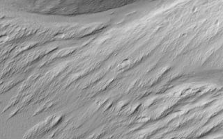 <h1>PIA08568:  Memnonia Landscape</h1><div class="PIA08568" lang="en" style="width:533px;text-align:left;margin:auto;background-color:#000;padding:10px;max-height:150px;overflow:auto;"><p>28 June 2006<br />This Mars Global Surveyor (MGS) Mars Orbiter Camera (MOC) image shows a contact between a dust-covered plain and a dust-mantled, textured upland in the Memnonia Sulci region of Mars. The dominant landforms in this scene are yardangs-they are the product of extensive wind erosion of a relatively poorly-consolidated, sand-bearing material (e.g., deposits of volcanic ash or poorly cemented sedimentary rocks).</p><p>Location near: 9.3°S, 172.9°W <br />Image width: ~3 km (~1.9 mi) <br />Illumination from: upper left <br />Season: Southern Autumn </p><br /><br /><a href="http://photojournal.jpl.nasa.gov/catalog/PIA08568" onclick="window.open(this.href); return false;" title="Voir l'image 	 PIA08568:  Memnonia Landscape	  sur le site de la NASA">Voir l'image 	 PIA08568:  Memnonia Landscape	  sur le site de la NASA.</a></div>