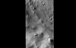 <h1>PIA08649:  Southern Surface</h1><div class="PIA08649" lang="en" style="width:800px;text-align:left;margin:auto;background-color:#000;padding:10px;max-height:150px;overflow:auto;"><p><a href="/figures/PIA08649_fig1.jpg"></a><br><b>Context image for PIA08649<br />Southern Surface></b></p><p>The curved ridges and hills in this image are located at high southern latitude. Ice and other polar actions have created this interesting surface.</p><p>Image information: VIS instrument. Latitude -78.4N, Longitude 274.3E. 17 meter/pixel resolution.</p><p>Please see the <a href="http://themis.asu.edu/terms" target="_blank">THEMIS Data Citation Note</a> for details on crediting THEMIS images. </p><p>Note: this THEMIS visual image has not been radiometrically nor geometrically calibrated for this preliminary release. An empirical correction has been performed to remove instrumental effects. A linear shift has been applied in the cross-track and down-track direction to approximate spacecraft and planetary motion. Fully calibrated and geometrically projected images will be released through the Planetary Data System in accordance with Project policies at a later time.</p><p>NASA's Jet Propulsion Laboratory manages the 2001 Mars Odyssey mission for NASA's Office of Space Science, Washington, D.C. The Thermal Emission Imaging System (THEMIS) was developed by Arizona State University, Tempe, in collaboration with Raytheon Santa Barbara Remote Sensing. The THEMIS investigation is led by Dr. Philip Christensen at Arizona State University. Lockheed Martin Astronautics, Denver, is the prime contractor for the Odyssey project, and developed and built the orbiter. Mission operations are conducted jointly from Lockheed Martin and from JPL, a division of the California Institute of Technology in Pasadena.</p><br /><br /><a href="http://photojournal.jpl.nasa.gov/catalog/PIA08649" onclick="window.open(this.href); return false;" title="Voir l'image 	 PIA08649:  Southern Surface	  sur le site de la NASA">Voir l'image 	 PIA08649:  Southern Surface	  sur le site de la NASA.</a></div>