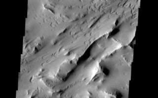 <h1>PIA09066:  Lycus Sulci</h1><div class="PIA09066" lang="en" style="width:534px;text-align:left;margin:auto;background-color:#000;padding:10px;max-height:150px;overflow:auto;"><p><a href="/figures/PIA09066_fig1.jpg"></a><br><b>Context image for PIA09066<br />Lycus Sulci</b></p><p>This images shows a wind eroded portion of Lycus Sulci, a region of ridges and valleys west of Olympus Mons.<p>Image information: VIS instrument. Latitude 17.6N, Longitude 215.8E. 18 meter/pixel resolution.</p><p>Please see the <a href="http://themis.asu.edu/terms" target="_blank">THEMIS Data Citation Note</a> for details on crediting THEMIS images.</p><p>Note: this THEMIS visual image has not been radiometrically nor geometrically calibrated for this preliminary release. An empirical correction has been performed to remove instrumental effects. A linear shift has been applied in the cross-track and down-track direction to approximate spacecraft and planetary motion. Fully calibrated and geometrically projected images will be released through the Planetary Data System in accordance with Project policies at a later time.</p><p>NASA's Jet Propulsion Laboratory manages the 2001 Mars Odyssey mission for NASA's Office of Space Science, Washington, D.C. The Thermal Emission Imaging System (THEMIS) was developed by Arizona State University, Tempe, in collaboration with Raytheon Santa Barbara Remote Sensing. The THEMIS investigation is led by Dr. Philip Christensen at Arizona State University. Lockheed Martin Astronautics, Denver, is the prime contractor for the Odyssey project, and developed and built the orbiter. Mission operations are conducted jointly from Lockheed Martin and from JPL, a division of the California Institute of Technology in Pasadena.</p><br /><br /><a href="http://photojournal.jpl.nasa.gov/catalog/PIA09066" onclick="window.open(this.href); return false;" title="Voir l'image 	 PIA09066:  Lycus Sulci	  sur le site de la NASA">Voir l'image 	 PIA09066:  Lycus Sulci	  sur le site de la NASA.</a></div>