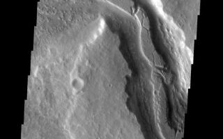 <h1>PIA09294:  Mangala Vallis</h1><div class="PIA09294" lang="en" style="width:556px;text-align:left;margin:auto;background-color:#000;padding:10px;max-height:150px;overflow:auto;"><p><a href="/figures/PIA09294_fig1.jpg"></a><br><b>Context image for PIA09294<br />Mangala Vallis</b></p><p>This image shows part of the Mangala Vallis channel system.<p>Image information: VIS instrument. Latitude -7.7N, Longitude 208.1E. 18 meter/pixel resolution.</p><p>Please see the <a href="http://themis.asu.edu/terms" target="_blank">THEMIS Data Citation Note</a> for details on crediting THEMIS images.</p><p>Note: this THEMIS visual image has not been radiometrically nor geometrically calibrated for this preliminary release. An empirical correction has been performed to remove instrumental effects. A linear shift has been applied in the cross-track and down-track direction to approximate spacecraft and planetary motion. Fully calibrated and geometrically projected images will be released through the Planetary Data System in accordance with Project policies at a later time.</p><p>NASA's Jet Propulsion Laboratory manages the 2001 Mars Odyssey mission for NASA's Office of Space Science, Washington, D.C. The Thermal Emission Imaging System (THEMIS) was developed by Arizona State University, Tempe, in collaboration with Raytheon Santa Barbara Remote Sensing. The THEMIS investigation is led by Dr. Philip Christensen at Arizona State University. Lockheed Martin Astronautics, Denver, is the prime contractor for the Odyssey project, and developed and built the orbiter. Mission operations are conducted jointly from Lockheed Martin and from JPL, a division of the California Institute of Technology in Pasadena.</p><br /><br /><a href="http://photojournal.jpl.nasa.gov/catalog/PIA09294" onclick="window.open(this.href); return false;" title="Voir l'image 	 PIA09294:  Mangala Vallis	  sur le site de la NASA">Voir l'image 	 PIA09294:  Mangala Vallis	  sur le site de la NASA.</a></div>