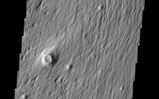 <h1>PIA10294:  Resistance</h1><div class="PIA10294" lang="en" style="width:552px;text-align:left;margin:auto;background-color:#000;padding:10px;max-height:150px;overflow:auto;"><p><a href="/figures/PIA10294_fig1.jpg"></a><br><b>Context image for PIA10294<br />Resistance</b></p><p>This VIS image shows an area where the wind is removing and sculpting the surface. The majority of the surface material in this region is poorly cemented and easy to erode. The knobs and hills represent areas of more resistant material. The wind has less effect on the resistant material and erodes the material around it, leaving a positive topographic feature. In this image an impact cratering event has created a region of the crater and surroundings that is resistant. With time the crater has ended up as a knob, revealing just how much material the wind has been able to erode since the crater formed.<p>Image information: VIS instrument. Latitude -1.4N, Longitude 205.4E. 18 meter/pixel resolution.</p><p>Please see the <a href="http://themis.asu.edu/terms" target="_blank">THEMIS Data Citation Note</a> for details on crediting THEMIS images.</p><p>Note: this THEMIS visual image has not been radiometrically nor geometrically calibrated for this preliminary release. An empirical correction has been performed to remove instrumental effects. A linear shift has been applied in the cross-track and down-track direction to approximate spacecraft and planetary motion. Fully calibrated and geometrically projected images will be released through the Planetary Data System in accordance with Project policies at a later time.</p><p>NASA's Jet Propulsion Laboratory manages the 2001 Mars Odyssey mission for NASA's Office of Space Science, Washington, D.C. The Thermal Emission Imaging System (THEMIS) was developed by Arizona State University, Tempe, in collaboration with Raytheon Santa Barbara Remote Sensing. The THEMIS investigation is led by Dr. Philip Christensen at Arizona State University. Lockheed Martin Astronautics, Denver, is the prime contractor for the Odyssey project, and developed and built the orbiter. Mission operations are conducted jointly from Lockheed Martin and from JPL, a division of the California Institute of Technology in Pasadena.<br /><br /><a href="http://photojournal.jpl.nasa.gov/catalog/PIA10294" onclick="window.open(this.href); return false;" title="Voir l'image 	 PIA10294:  Resistance	  sur le site de la NASA">Voir l'image 	 PIA10294:  Resistance	  sur le site de la NASA.</a></div>