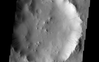 <h1>PIA10315:  Dark Slope Streaks</h1><div class="PIA10315" lang="en" style="width:556px;text-align:left;margin:auto;background-color:#000;padding:10px;max-height:150px;overflow:auto;"><p><a href="/figures/PIA10315_fig1.jpg"></a><br><b>Context image for PIA10315<br />Dark Slope Streaks</b></p><p>Dark slope streaks mark the interior rim of this unnamed crater in Terra Sabaea.<p>Image information: VIS instrument. Latitude 5.7N, Longitude 48.4E. 18 meter/pixel resolution.</p><p>Please see the <a href="http://themis.asu.edu/terms" target="_blank">THEMIS Data Citation Note</a> for details on crediting THEMIS images.</p><p>Note: this THEMIS visual image has not been radiometrically nor geometrically calibrated for this preliminary release. An empirical correction has been performed to remove instrumental effects. A linear shift has been applied in the cross-track and down-track direction to approximate spacecraft and planetary motion. Fully calibrated and geometrically projected images will be released through the Planetary Data System in accordance with Project policies at a later time.</p><p>NASA's Jet Propulsion Laboratory manages the 2001 Mars Odyssey mission for NASA's Office of Space Science, Washington, D.C. The Thermal Emission Imaging System (THEMIS) was developed by Arizona State University, Tempe, in collaboration with Raytheon Santa Barbara Remote Sensing. The THEMIS investigation is led by Dr. Philip Christensen at Arizona State University. Lockheed Martin Astronautics, Denver, is the prime contractor for the Odyssey project, and developed and built the orbiter. Mission operations are conducted jointly from Lockheed Martin and from JPL, a division of the California Institute of Technology in Pasadena.<br /><br /><a href="http://photojournal.jpl.nasa.gov/catalog/PIA10315" onclick="window.open(this.href); return false;" title="Voir l'image 	 PIA10315:  Dark Slope Streaks	  sur le site de la NASA">Voir l'image 	 PIA10315:  Dark Slope Streaks	  sur le site de la NASA.</a></div>