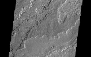 <h1>PIA10318:  Arsia Mons Lava</h1><div class="PIA10318" lang="en" style="width:540px;text-align:left;margin:auto;background-color:#000;padding:10px;max-height:150px;overflow:auto;"><p><a href="/figures/PIA10318_fig1.jpg"></a><br><b>Context image for PIA10318<br />Arsia Mons Lava</b></p><p>The lava flows in this VIS image originated at Arsia Mons, one of the large Tharsis volcanoes.<p>Image information: VIS instrument. Latitude -18.7N, Longitude 233.3E. 18 meter/pixel resolution.</p><p>Please see the <a href="http://themis.asu.edu/terms" target="_blank">THEMIS Data Citation Note</a> for details on crediting THEMIS images.</p><p>Note: this THEMIS visual image has not been radiometrically nor geometrically calibrated for this preliminary release. An empirical correction has been performed to remove instrumental effects. A linear shift has been applied in the cross-track and down-track direction to approximate spacecraft and planetary motion. Fully calibrated and geometrically projected images will be released through the Planetary Data System in accordance with Project policies at a later time.</p><p>NASA's Jet Propulsion Laboratory manages the 2001 Mars Odyssey mission for NASA's Office of Space Science, Washington, D.C. The Thermal Emission Imaging System (THEMIS) was developed by Arizona State University, Tempe, in collaboration with Raytheon Santa Barbara Remote Sensing. The THEMIS investigation is led by Dr. Philip Christensen at Arizona State University. Lockheed Martin Astronautics, Denver, is the prime contractor for the Odyssey project, and developed and built the orbiter. Mission operations are conducted jointly from Lockheed Martin and from JPL, a division of the California Institute of Technology in Pasadena.<br /><br /><a href="http://photojournal.jpl.nasa.gov/catalog/PIA10318" onclick="window.open(this.href); return false;" title="Voir l'image 	 PIA10318:  Arsia Mons Lava	  sur le site de la NASA">Voir l'image 	 PIA10318:  Arsia Mons Lava	  sur le site de la NASA.</a></div>