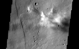 <h1>PIA10814:  Clouds</h1><div class="PIA10814" lang="en" style="width:583px;text-align:left;margin:auto;background-color:#000;padding:10px;max-height:150px;overflow:auto;"><p><a href="/figures/PIA10814_fig1.jpg"></a><br><b>Context image for PIA10814<br />Clouds</b></p><p>This image shows a group of white, wispy clouds over the western flank of Elysium Mons. The clouds are casting shadows in the late afternoon sun.<p>Image information: VIS instrument. Latitude 24.8N, Longitude 144.6E. 19 meter/pixel resolution.</p><p>Please see the <a href="http://themis.asu.edu/terms" target="_blank">THEMIS Data Citation Note</a> for details on crediting THEMIS images.</p><p>Note: this THEMIS visual image has not been radiometrically nor geometrically calibrated for this preliminary release. An empirical correction has been performed to remove instrumental effects. A linear shift has been applied in the cross-track and down-track direction to approximate spacecraft and planetary motion. Fully calibrated and geometrically projected images will be released through the Planetary Data System in accordance with Project policies at a later time.</p><p>NASA's Jet Propulsion Laboratory manages the 2001 Mars Odyssey mission for NASA's Office of Space Science, Washington, D.C. The Thermal Emission Imaging System (THEMIS) was developed by Arizona State University, Tempe, in collaboration with Raytheon Santa Barbara Remote Sensing. The THEMIS investigation is led by Dr. Philip Christensen at Arizona State University. Lockheed Martin Astronautics, Denver, is the prime contractor for the Odyssey project, and developed and built the orbiter. Mission operations are conducted jointly from Lockheed Martin and from JPL, a division of the California Institute of Technology in Pasadena.<br /><br /><a href="http://photojournal.jpl.nasa.gov/catalog/PIA10814" onclick="window.open(this.href); return false;" title="Voir l'image 	 PIA10814:  Clouds	  sur le site de la NASA">Voir l'image 	 PIA10814:  Clouds	  sur le site de la NASA.</a></div>