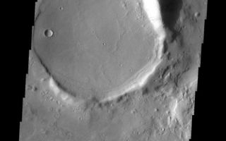 <h1>PIA10839:  THEMIS ART #94</h1><div class="PIA10839" lang="en" style="width:573px;text-align:left;margin:auto;background-color:#000;padding:10px;max-height:150px;overflow:auto;"><p><a href="/figures/PIA10839_fig1.jpg"></a><br><b>Context image for PIA10839<br />THEMIS ART #94</b></p><p>These two unnamed craters occur near Phlegra Montes. The small one on the top is a bit heart-shaped. The combination almost looks like an engagement ring.<p>Image information: VIS instrument. Latitude 30.7N, Longitude 170.2E. 19 meter/pixel resolution.</p><p>Please see the <a href="http://themis.asu.edu/terms" target="_blank">THEMIS Data Citation Note</a> for details on crediting THEMIS images.</p><p>Note: this THEMIS visual image has not been radiometrically nor geometrically calibrated for this preliminary release. An empirical correction has been performed to remove instrumental effects. A linear shift has been applied in the cross-track and down-track direction to approximate spacecraft and planetary motion. Fully calibrated and geometrically projected images will be released through the Planetary Data System in accordance with Project policies at a later time.</p><p>NASA's Jet Propulsion Laboratory manages the 2001 Mars Odyssey mission for NASA's Office of Space Science, Washington, D.C. The Thermal Emission Imaging System (THEMIS) was developed by Arizona State University, Tempe, in collaboration with Raytheon Santa Barbara Remote Sensing. The THEMIS investigation is led by Dr. Philip Christensen at Arizona State University. Lockheed Martin Astronautics, Denver, is the prime contractor for the Odyssey project, and developed and built the orbiter. Mission operations are conducted jointly from Lockheed Martin and from JPL, a division of the California Institute of Technology in Pasadena.<br /><br /><a href="http://photojournal.jpl.nasa.gov/catalog/PIA10839" onclick="window.open(this.href); return false;" title="Voir l'image 	 PIA10839:  THEMIS ART #94	  sur le site de la NASA">Voir l'image 	 PIA10839:  THEMIS ART #94	  sur le site de la NASA.</a></div>