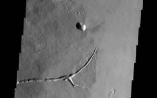 <h1>PIA10883:  Ascraeus Mons</h1><div class="PIA10883" lang="en" style="width:547px;text-align:left;margin:auto;background-color:#000;padding:10px;max-height:150px;overflow:auto;"><p><a href="/figures/PIA10883_fig1.jpg"></a><br><b>Context image for PIA10883<br />Ascraeus Mons</b></p><p>This VIS image shows the eastern flank of Ascraeus Mons.<p>Image information: VIS instrument. Latitude 11.1N, Longitude 258.8E. 18 meter/pixel resolution.</p><p>Please see the <a href="http://themis.asu.edu/terms" target="_blank">THEMIS Data Citation Note</a> for details on crediting THEMIS images.</p><p>Note: this THEMIS visual image has not been radiometrically nor geometrically calibrated for this preliminary release. An empirical correction has been performed to remove instrumental effects. A linear shift has been applied in the cross-track and down-track direction to approximate spacecraft and planetary motion. Fully calibrated and geometrically projected images will be released through the Planetary Data System in accordance with Project policies at a later time.</p><p>NASA's Jet Propulsion Laboratory manages the 2001 Mars Odyssey mission for NASA's Office of Space Science, Washington, D.C. The Thermal Emission Imaging System (THEMIS) was developed by Arizona State University, Tempe, in collaboration with Raytheon Santa Barbara Remote Sensing. The THEMIS investigation is led by Dr. Philip Christensen at Arizona State University. Lockheed Martin Astronautics, Denver, is the prime contractor for the Odyssey project, and developed and built the orbiter. Mission operations are conducted jointly from Lockheed Martin and from JPL, a division of the California Institute of Technology in Pasadena.<br /><br /><a href="http://photojournal.jpl.nasa.gov/catalog/PIA10883" onclick="window.open(this.href); return false;" title="Voir l'image 	 PIA10883:  Ascraeus Mons	  sur le site de la NASA">Voir l'image 	 PIA10883:  Ascraeus Mons	  sur le site de la NASA.</a></div>