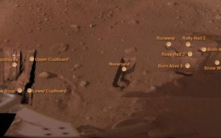 <h1>PIA11044:  Phoenix's Workspace</h1><div class="PIA11044" lang="en" style="width:800px;text-align:left;margin:auto;background-color:#000;padding:10px;max-height:150px;overflow:auto;"><p>This mosaic of images taken by NASA's Phoenix Mars Lander's Surface Stereo Imager shows Phoenix's workspace, informally named "Wonderland," with the major trenches and features that have been informally named as of Sol 84 (August 19, 2008), the 84th Martian day after landing.</p><p>The workspace is on the north side of the lander.</p><p>The Phoenix Mission is led by the University of Arizona, Tucson, on behalf of NASA. Project management of the mission is by NASA's Jet Propulsion Laboratory, Pasadena, Calif. Spacecraft development is by Lockheed Martin Space Systems, Denver.<br /><br /><a href="http://photojournal.jpl.nasa.gov/catalog/PIA11044" onclick="window.open(this.href); return false;" title="Voir l'image 	 PIA11044:  Phoenix's Workspace	  sur le site de la NASA">Voir l'image 	 PIA11044:  Phoenix's Workspace	  sur le site de la NASA.</a></div>