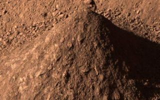 <h1>PIA11058:  Picking up Clues from the Discard Pile</h1><div class="PIA11058" lang="en" style="width:512px;text-align:left;margin:auto;background-color:#000;padding:10px;max-height:150px;overflow:auto;"><p>As NASA's Phoenix Mars Lander excavates trenches, it also builds piles with most of the material scooped from the holes. The piles, like this one called "Caterpillar," provide researchers some information about the soil.</p><p>On Aug. 24, 2008, during the late afternoon of the 88th Martian day after landing, Phoenix's Surface Stereo Imager took separate exposures through red, green and blue filters that have been combined into this approximately true-color image.</p><p>This conical pile of soil is about 10 centimeters (4 inches) tall. The sources of material that the robotic arm has dropped onto the Caterpillar pile have included the "Dodo" and ""Upper Cupboard" trenches and, more recently, the deeper "Stone Soup" trench.</p><p>Observations of the pile provide information, such as the slope of the cone and the textures of the soil, that helps scientists understand properties of material excavated from the trenches.</p><p>For the Stone Soup trench in particular, which is about 18 centimeters (7 inches) deep, the bottom of the trench is in shadow and more difficult to observe than other trenches that Phoenix has dug. The Phoenix team obtained spectral clues about the composition of material from the bottom of Stone Soup by photographing Caterpillar through 15 different filters of the Surface Stereo Imager when the pile was covered in freshly excavated material from the trench.</p><p>The spectral observation did not produce any sign of water-ice, just typical soil for the site. However, the bigger clumps do show a platy texture that could be consistent with elevated concentration of salts in the soil from deep in Stone Soup. The team chose that location as the source for a soil sample to be analyzed in the lander's wet chemistry laboratory, which can identify soluble salts in the soil.</p><p>The Phoenix Mission is led by the University of Arizona, Tucson, on behalf of NASA. Project management of the mission is by NASA's Jet Propulsion Laboratory, Pasadena, Calif. Spacecraft development is by Lockheed Martin Space Systems, Denver.<br /><br /><a href="http://photojournal.jpl.nasa.gov/catalog/PIA11058" onclick="window.open(this.href); return false;" title="Voir l'image 	 PIA11058:  Picking up Clues from the Discard Pile	  sur le site de la NASA">Voir l'image 	 PIA11058:  Picking up Clues from the Discard Pile	  sur le site de la NASA.</a></div>