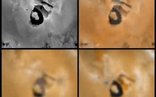 <h1>PIA00710:  Changes near the Volcano Loki Patera on Io</h1><div class="PIA00710" lang="en" style="width:800px;text-align:left;margin:auto;background-color:#000;padding:10px;max-height:150px;overflow:auto;">Four views of the volcano Loki Patera on Jupiter's moon Io showing changes seen on June 27th, 1996 by the Galileo spacecraft as compared to views seen by the Voyager spacecraft during the 1979 flybys. Clockwise from upper left is a Voyager 1 high resolution image, a Voyager 1 color image, a Galileo color image, and a Voyager 2 color image. North is to the top of the picture. During the Voyager flybys large dense volcanic plumes erupting from each end of the dark linear "fissure" to the northeast of the dark caldera and plume deposits obscured much of the surrounding surface. These dark jets are not visible in the Galileo image, and other images have confirmed that the Loki plumes were inactive during this Galileo encounter. Ground-based observers have determined that the Loki hot spot, historically the most energetic on Io, has been unusually dim. The fissure appears extended and elongated to the east and southwest, perhaps also resulting in a migration of the plume vents. There is an enlarged dark spot to the west of Loki. The materials just south and northeast of the caldera appear more reddish color. Images are 894 km wide. The Jet Propulsion Laboratory, Pasadena, CA manages the mission for NASA's Office of Space Science, Washington, DC. This image and other images and data received from Galileo are posted on the World Wide Web, on the Galileo mission home page at URL http://galileo.jpl.nasa.gov. Background information and educational context for the images can be found at <a href="http://www2.jpl.nasa.gov/galileo/sepo/" target="_blank">http://www.jpl.nasa.gov/galileo/sepo</a>..<br /><br /><a href="http://photojournal.jpl.nasa.gov/catalog/PIA00710" onclick="window.open(this.href); return false;" title="Voir l'image 	 PIA00710:  Changes near the Volcano Loki Patera on Io	  sur le site de la NASA">Voir l'image 	 PIA00710:  Changes near the Volcano Loki Patera on Io	  sur le site de la NASA.</a></div>