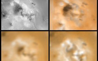 <h1>PIA00713:  Surface Changes on Io</h1><div class="PIA00713" lang="en" style="width:800px;text-align:left;margin:auto;background-color:#000;padding:10px;max-height:150px;overflow:auto;">Four views of an unnamed volcanic center (latitude 11, longitude 337) on Jupiter's moon Io showing changes seen on June 27th, 1996 by the Galileo spacecraft as compared to views seen by the Voyager spacecraft during the 1979 flybys. Clockwise from upper left is a Voyager 1 high resolution image, a Voyager 1 color image, a Galileo color image, and a Voyager 2 color image. North is to the top of the picture. This area has experienced many changes in appearance since Voyager images were acquired, including new dark and bright deposits. This region was a hot spot during Voyager 1. Images are 762 km wide. The Jet Propulsion Laboratory, Pasadena, CA manages the mission for NASA's Office of Space Science, Washington, DC. This image and other images and data received from Galileo are posted on the World Wide Web, on the Galileo mission home page at URL http://galileo.jpl.nasa.gov. Background information and educational context for the images can be found at <a href="http://www2.jpl.nasa.gov/galileo/sepo/" target="_blank">http://www.jpl.nasa.gov/galileo/sepo</a>..<br /><br /><a href="http://photojournal.jpl.nasa.gov/catalog/PIA00713" onclick="window.open(this.href); return false;" title="Voir l'image 	 PIA00713:  Surface Changes on Io	  sur le site de la NASA">Voir l'image 	 PIA00713:  Surface Changes on Io	  sur le site de la NASA.</a></div>