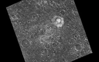 <h1>PIA01222:  Mass wasting in craters near the south pole of Callisto</h1><div class="PIA01222" lang="en" style="width:600px;text-align:left;margin:auto;background-color:#000;padding:10px;max-height:150px;overflow:auto;">Craters ranging in diameter from the limit of resolution, approximately 1.35 kilometers (0.82 miles), up to the remnants of a heavily degraded two-ringed basin (center of the image), approximately 90 kilometers (55 miles) in diameter, can be seen in this image of a region near Callisto's south pole. Craters in this image exhibit a wide variety of degradational (erosional) states, including what appear to be landslide or slump deposits, best seen in the southwestern part of the bright 21 kilometer crater Randver, just east of the center of the image. The relative youth of Randver is evidenced by its bright and easily identifiable ejecta blanket (the materials ejected during the formation of the crater). The northeast facing slopes in this region are typically the brightest portion of the crater rims. Craters in the south and southwestern portions of this image are the most highly modified and degraded, and are therefore considered to be the oldest craters in the area.<p>North is to the top of the image which was taken by the Galileo spacecraft's solid state imaging (CCD) system during its eighth orbit around Jupiter on May 6, 1997. The center of the image is located 73.2 degrees south latitude, 54.4 degrees west longitude, and was taken when the spacecraft was approximately 35,464 kilometers (21,633 miles) from Callisto.<p>The Jet Propulsion Laboratory, Pasadena, CA manages the mission for NASA's Office of Space Science, Washington, DC.<p>This image and other images and data received from Galileo are posted on the World Wide Web, on the Galileo mission home page at URL http://galileo.jpl.nasa.gov. Background information and educational context for the images can be found at <a href="http://www2.jpl.nasa.gov/galileo/sepo/" target="_blank">http://www.jpl.nasa.gov/galileo/sepo</a>..<br /><br /><a href="http://photojournal.jpl.nasa.gov/catalog/PIA01222" onclick="window.open(this.href); return false;" title="Voir l'image 	 PIA01222:  Mass wasting in craters near the south pole of Callisto	  sur le site de la NASA">Voir l'image 	 PIA01222:  Mass wasting in craters near the south pole of Callisto	  sur le site de la NASA.</a></div>