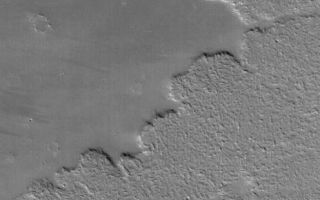 <h1>PIA05805:  Lava Flows in Tharsis</h1><div class="PIA05805" lang="en" style="width:496px;text-align:left;margin:auto;background-color:#000;padding:10px;max-height:150px;overflow:auto;"><p>24 April 2004<br />This Mars Global Surveyor (MGS) Mars Orbiter Camera (MOC) picture shows details on large lava flows in the Tharsis volcanic region of Mars. The image is located near 25.4°N, 123.7°W. The picture covers an area about 3 km (1.9 mi) across. Sunlight illuminates the scene from the lower left.</p><br /><br /><a href="http://photojournal.jpl.nasa.gov/catalog/PIA05805" onclick="window.open(this.href); return false;" title="Voir l'image 	 PIA05805:  Lava Flows in Tharsis	  sur le site de la NASA">Voir l'image 	 PIA05805:  Lava Flows in Tharsis	  sur le site de la NASA.</a></div>