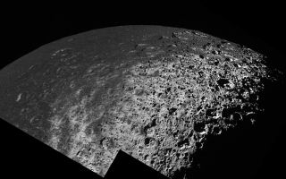 <h1>PIA06170:  Iapetus: A View from the Top</h1><div class="PIA06170" lang="en" style="width:800px;text-align:left;margin:auto;background-color:#000;padding:10px;max-height:150px;overflow:auto;"><p>This oblique view of Saturn's moon Iapetus from high latitude shows how the dark, heavily cratered terrain of Cassini Regio transitions to a bright, icy terrain at high latitudes.</p><p>In this mosaic of two high resolution images taken during Cassinis New Years Eve 2004 flyby of Iapetus, the direction toward the north pole is approximately 15 degrees below the horizontal on the right. At the equator terrains are uniformly covered with a dark mantle of material that has a reflectivity of about 4 percent. At latitudes toward the pole of about 40 degrees, the dark deposits become patchy and diffuse as the surface transitions to a much brighter, icy terrain near the pole. The brightest icy materials exhibit visual reflectivity over 60 percent.</p><p>Superimposed on the bright terrain is a subtle, ghostly pattern of crudely parallel, north-south trending wispy streaks. The streaks, which were discovered during this flyby of Iapetus, are typically a few kilometers wide and sometimes tens of kilometers long. Their appearance and orientation may be connected with the emplacement of dark materials that cover Cassini Regio. The dark materials might represent the gradual accumulation of dark debris falling from space, or alternatively, may represent fallout from plume-style eruptions that may have accompanied the formation of Iapetus's enigmatic equatorial ridge (see <a href="/catalog/PIA06166">PIA06166</a>).</p><p>Also seen in this mosaic are conspicuous, north-facing bright crater walls. An example can be seen in the upper left where the bright, 4-kilometer-high (2.5 miles) walls of a 70 kilometer (44 mile) central-peak crater lies. </p><p>The bright crater walls are often higher in brightness than the corresponding south-facing walls of the same crater. They are vaguely reminiscent of bright north-facing crater walls that were discovered by NASA's Voyager and Galileo spacecraft in craters near the poles of the Jovian satellites Callisto and Ganymede. In the case of the Jovian satellites, cold-trapping of frosts on north-facing slopes and sublimation of ices from south-facing slopes are thought to produce the north-south asymmetries in crater wall brightness. However, the occurrence of some young-appearing craters on Iapetus that have bright north-facing and dark south-facing slopes, and the pattern of streaks near the north pole of Iapetus suggests that another mechanism may be responsible for the crater wall brightness asymmetries on Iapetus.</p><p>One possibility is that the south-facing slopes may be stained by the same process that emplaced the low brightness coating throughout the region. In this case, the north-pointing scarps might be bright because they face away and are shielded from the putative falling spray of dark materials. Bright south-facing slopes would exist primarily on young craters that have not been exposed to the darkening agent long enough to be stained.</p><p>The image was obtained in visible light with the Cassini spacecraft narrow angle camera on Dec. 31, 2004, at a distance of about 123,370 kilometers (76,658 miles) from Iapetus and at a Sun-Iapetus-spacecraft, or phase, angle of 93 degrees. Resolution achieved in the original image was 732 meters (2,401 feet) per pixel.</p><p>The Cassini-Huygens mission is a cooperative project of NASA, the European Space Agency and the Italian Space Agency. The Jet Propulsion Laboratory, a division of the California Institute of Technology in Pasadena, manages the mission for NASA's Science Mission Directorate, Washington, D.C. The Cassini orbiter and its two onboard cameras were designed, developed and assembled at JPL. The imaging team is based at the Space Science Institute, Boulder, Colo.</p><p>For more information about the Cassini-Huygens mission visit <a href="http://saturn.jpl.nasa.gov">http://saturn.jpl.nasa.gov</a>. For images visit the Cassini imaging team home page <a href="http://ciclops.org">http://ciclops.org</a>.</p><br /><br /><a href="http://photojournal.jpl.nasa.gov/catalog/PIA06170" onclick="window.open(this.href); return false;" title="Voir l'image 	 PIA06170:  Iapetus: A View from the Top	  sur le site de la NASA">Voir l'image 	 PIA06170:  Iapetus: A View from the Top	  sur le site de la NASA.</a></div>