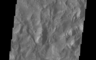<h1>PIA06847:  Hebes Chasma</h1><div class="PIA06847" lang="en" style="width:533px;text-align:left;margin:auto;background-color:#000;padding:10px;max-height:150px;overflow:auto;"><a href="/figures/PIA06847_fig1.jpg"> </a><br /><p>Released September 1, 2004</br>The THEMIS Image of the Day will be exploring the <a href="/catalog/PIA06821">nomenclature of Mars</a> for the next three weeks.</p><p>Hebes Chasma</br>Chasma: deep, elongated, steep-sided depressionHebes: Goddess of youth, daughter of Zeus and Hera, cupbearer to the gods on Mount Olympus. After tripping and spilling the nectar, she was replaced by Ganymede. Hebes married Hercules after he was made a god.</p><p>Hebes Chasma is part of a smaller chasma system located north of the main Valles Marineris chasma system. In this VIS image both walls of the canyon are visible. Note the layering near the top of the canyon walls, and the erosion of material.</p><p><b>Nomenclature Fact of the Day:</b> Major bright features on Titan will be named for sacred or enchanted places from legends, myths, stories, and poems from cultures around the world. Major dark features will be named for legendary or mythical primordial seas or enchanted waters. Other features will be named for deities of happiness, peace, and harmony.</p><p>Image information: VIS instrument. Latitude -1.6, Longitude 283.7 East (76.3 West). 19 meter/pixel resolution.</p><p>Note: this THEMIS visual image has not been radiometrically nor geometrically calibrated for this preliminary release. An empirical correction has been performed to remove instrumental effects. A linear shift has been applied in the cross-track and down-track direction to approximate spacecraft and planetary motion. Fully calibrated and geometrically projected images will be released through the Planetary Data System in accordance with Project policies at a later time.</p><p>NASA's Jet Propulsion Laboratory manages the 2001 Mars Odyssey mission for NASA's Office of Space Science, Washington, D.C. The Thermal Emission Imaging System (THEMIS) was developed by Arizona State University, Tempe, in collaboration with Raytheon Santa Barbara Remote Sensing. The THEMIS investigation is led by Dr. Philip Christensen at Arizona State University. Lockheed Martin Astronautics, Denver, is the prime contractor for the Odyssey project, and developed and built the orbiter. Mission operations are conducted jointly from Lockheed Martin and from JPL, a division of the California Institute of Technology in Pasadena.</p><br /><br /><a href="http://photojournal.jpl.nasa.gov/catalog/PIA06847" onclick="window.open(this.href); return false;" title="Voir l'image 	 PIA06847:  Hebes Chasma	  sur le site de la NASA">Voir l'image 	 PIA06847:  Hebes Chasma	  sur le site de la NASA.</a></div>