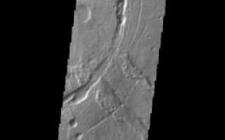 <h1>PIA06934:  Tyrrhena Patera</h1><div class="PIA06934" lang="en" style="width:262px;text-align:left;margin:auto;background-color:#000;padding:10px;max-height:150px;overflow:auto;"><a href="/figures/PIA06934_fig1.jpg"> </a><br /><p>This week we will be examining images of Tyrrhena Patera and its surroundings. Tyrrhena Patera is one of several moderate sized volcanoes located in the Martian southern highlands. While the volcanic edifice is only moderate in size (when compared to the larger Tharsis volcanoes), the surrounding volcanic materials cover an extensive area. Deep eroded channels on the slope of the volcano indicate that the volcano itself is likely composed of pyroclastic materials rather than flow materials.</p><p>Image information: VIS instrument. Latitude -21.5, Longitude 106.9 East (253.1 West). 70 meter/pixel resolution.</p><p>Note: this THEMIS visual image has not been radiometrically nor geometrically calibrated for this preliminary release. An empirical correction has been performed to remove instrumental effects. A linear shift has been applied in the cross-track and down-track direction to approximate spacecraft and planetary motion. Fully calibrated and geometrically projected images will be released through the Planetary Data System in accordance with Project policies at a later time.</p><p>NASA's Jet Propulsion Laboratory manages the 2001 Mars Odyssey mission for NASA's Office of Space Science, Washington, D.C. The Thermal Emission Imaging System (THEMIS) was developed by Arizona State University, Tempe, in collaboration with Raytheon Santa Barbara Remote Sensing. The THEMIS investigation is led by Dr. Philip Christensen at Arizona State University. Lockheed Martin Astronautics, Denver, is the prime contractor for the Odyssey project, and developed and built the orbiter. Mission operations are conducted jointly from Lockheed Martin and from JPL, a division of the California Institute of Technology in Pasadena.</p><br /><br /><a href="http://photojournal.jpl.nasa.gov/catalog/PIA06934" onclick="window.open(this.href); return false;" title="Voir l'image 	 PIA06934:  Tyrrhena Patera	  sur le site de la NASA">Voir l'image 	 PIA06934:  Tyrrhena Patera	  sur le site de la NASA.</a></div>