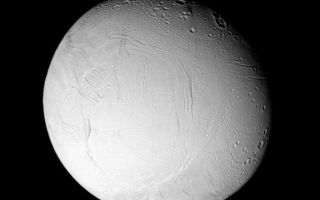 <h1>PIA07709:  Fresh Features on Enceladus (Monochrome)</h1><div class="PIA07709" lang="en" style="width:750px;text-align:left;margin:auto;background-color:#000;padding:10px;max-height:150px;overflow:auto;"><p>Wrinkles and cracks have reworked the surface of Enceladus, perhaps due to the influence of tidal stresses. The monochrome view also makes it clear that certain geological provinces on the moon have been altered by the activity, erasing ancient craters, while other places have retained much of the cratering record.</p><p>See <a href="/catalog/PIA07708">PIA07708</a> for a false-color version of this view.</p><p>Terrain on the trailing hemisphere of Enceladus (505 kilometers, or 314 miles across) is seen here. North is up.</p><p>The image was taken using a near infrared spectral filter sensitive to wavelengths of light centered at 752 nanometers. The view was obtained using the Cassini spacecraft narrow-angle camera on Jan. 17, 2006 at a distance of approximately 153,000 kilometers (95,000 miles) from Enceladus and at a Sun-Enceladus-spacecraft, or phase angle, of 29 degrees. Image scale is 912 meters (2,994 feet) per pixel.</p><p>The Cassini-Huygens mission is a cooperative project of NASA, the European Space Agency and the Italian Space Agency. The Jet Propulsion Laboratory, a division of the California Institute of Technology in Pasadena, manages the mission for NASA's Science Mission Directorate, Washington, D.C. The Cassini orbiter and its two onboard cameras were designed, developed and assembled at JPL. The imaging operations center is based at the Space Science Institute in Boulder, Colo.</p><p>For more information about the Cassini-Huygens mission visit <a href="http://saturn.jpl.nasa.gov">http://saturn.jpl.nasa.gov/home/index.cfm</a>. The Cassini imaging team homepage is at <a href="http://ciclops.org">http://ciclops.org</a>.</p><br /><br /><a href="http://photojournal.jpl.nasa.gov/catalog/PIA07709" onclick="window.open(this.href); return false;" title="Voir l'image 	 PIA07709:  Fresh Features on Enceladus (Monochrome)	  sur le site de la NASA">Voir l'image 	 PIA07709:  Fresh Features on Enceladus (Monochrome)	  sur le site de la NASA.</a></div>
