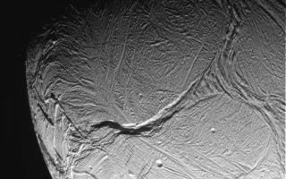 <h1>PIA11121:  Enceladus Oct. 9, 2008 Flyby - Posted Image #3</h1><div class="PIA11121" lang="en" style="width:512px;text-align:left;margin:auto;background-color:#000;padding:10px;max-height:150px;overflow:auto;"><p>This image was taken during Cassini's extremely close encounter with Enceladus on Oct. 9, 2008.</p><p>The image was taken with the Cassini spacecraft narrow-angle camera on Oct. 9, 2008, a distance of approximately 42,000 kilometers (26,000 miles) from Enceladus. Image scale is 503 meters (1,650 feet) per pixel.</p><p>The Cassini-Huygens mission is a cooperative project of NASA, the European Space Agency and the Italian Space Agency. The Jet Propulsion Laboratory, a division of the California Institute of Technology in Pasadena, manages the mission for NASA's Science Mission Directorate, Washington, D.C. The Cassini orbiter and its two onboard cameras were designed, developed and assembled at JPL. The imaging operations center is based at the Space Science Institute in Boulder, Colo.</p><p>For more information about the Cassini-Huygens mission visit <a href="http://saturn.jpl.nasa.gov" class="external free" target="wpext">http://saturn.jpl.nasa.gov/</a>. The Cassini imaging team homepage is at <a href="http://ciclops.org" class="external free" target="wpext">http://ciclops.org</a>.<br /><br /><a href="http://photojournal.jpl.nasa.gov/catalog/PIA11121" onclick="window.open(this.href); return false;" title="Voir l'image 	 PIA11121:  Enceladus Oct. 9, 2008 Flyby - Posted Image #3	  sur le site de la NASA">Voir l'image 	 PIA11121:  Enceladus Oct. 9, 2008 Flyby - Posted Image #3	  sur le site de la NASA.</a></div>